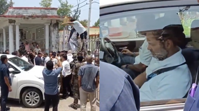 Rahul Gandhi Bihar Visit: Congress Alleges Police Blocked His Entry to Ambedkar Hostel in Darbhanga | Patna News 121181488.jpg