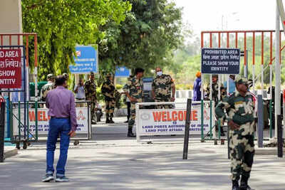 Afghan trucks allowed to unload goods at attari integrated check post.jpg