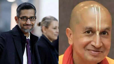 Sundar pichais iit batchmate gauranga das who turned monk looks younger than him.jpg