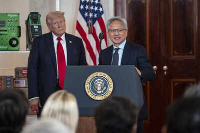 File president donald trump hosts jensen huang chief executive of computer chip maker nvidia for an.jpeg
