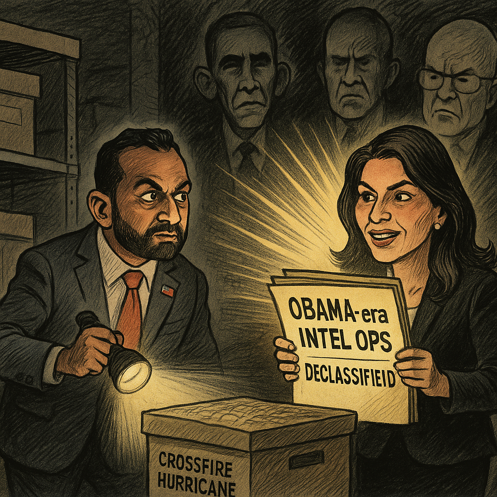 Kash patel and tusli gabbard ai generated image.jpg