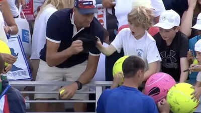 Millionaire ceo piotr szczerek snatched tennis star kamil majchrzaks hat from child fan at us open.j.jpeg