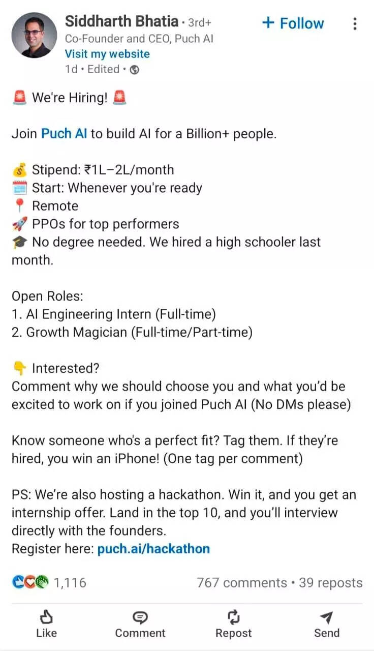 Siddharth bhatia linkedin post.jpg