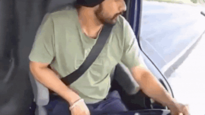 Video of indian origin driver harjinder singh making reckless u turn.jpg