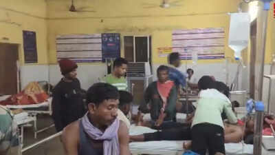 A sudden storm caused an 11 kv power line to come into contact with the iron pole of a tent erected.jpeg