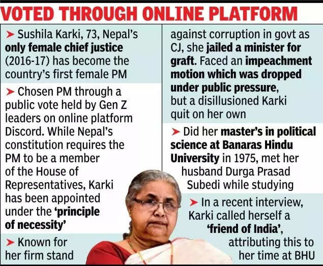 Bhu alumna sushila karki takes over as pm of interim nepal govt.jpg