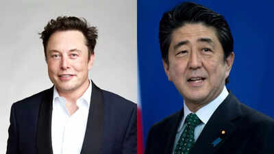 Elon musk shares rare tesla moment with former japan pm shinzo abe ex pm39s reaction will leave you.jpeg