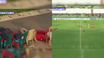 Football match stopped due to unexpected visitor in africa screengrabs.jpg