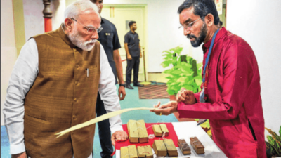 Pm at an international conference on the gyan bharatam mission on friday.jpg
