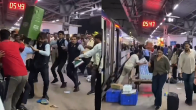 A heated argument between pantry assistants on the khajuraho vande bharat express at hazrat nizamudd.png