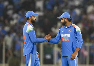 Ahmedabad india39s rohit sharma and virat kohli after the team won the one day i.jpg