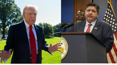 Donald trump left jb pritzker ap.jpg