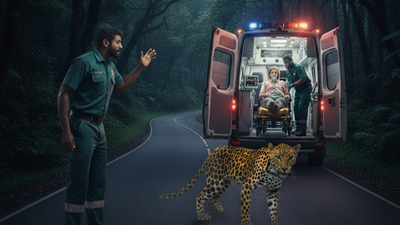 Driver stops ambulance 39seeing39 leopard patient dies representative ai image.jpg