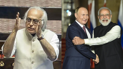Jairam ramesh left vladimir putin and pm modi file agencies.jpg