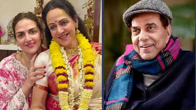 Esha and hema on dharmendra39s health 2.jpg