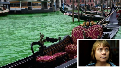 Greta thunberg banned from venice for pouring green dye into unesco site grand canal in protest.jpg