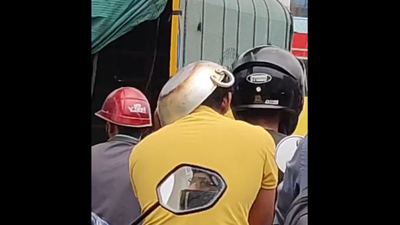 Helmet nah frying pan will do bengalurus latest viral moment has everyone talking.jpg
