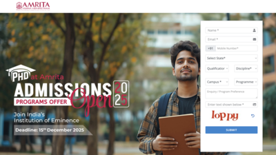 Amrita vishwa vidyapeetham phd admissions phase 2 begins.jpg