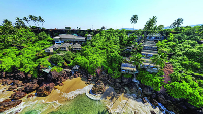 Cliffside hotel running on shack licence sealed in cabo de rama.jpg