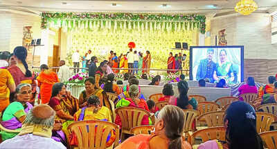 Grounded by chaos couple joins own reception online.jpg