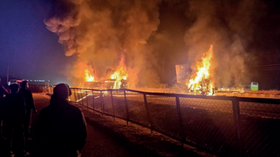 In the early hours of thursday a bengalurugokarna bus was hit by a haryana registered truck that jum.png