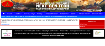 Indian army central command invites applications for stenographer grade i posts.jpg