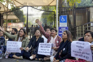 Unnao rape case protest outside delhi hc.jpg