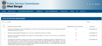 Wbpsc audit and accounts service recruitment 2025.jpg