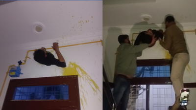 Burglary attempt foiled as man gets stuck in exhaust fan window in kota.jpg