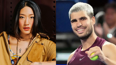 Carlos alcarazs friend and female korean dj icon peggy gou spotted in his player box during australi.png