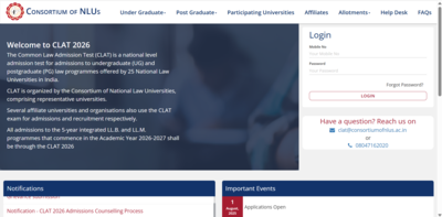 Clat 2026 counselling second seat allotment list expected to be released soon at consortiumofnlusaci.png