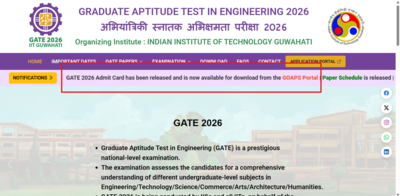 Gate 2026 admit card released at gate2026iitgacin direct link to download hall ticket here.jpg