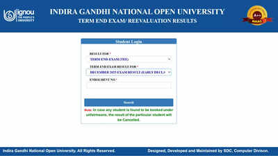Ignou december 2025 tee result declared.jpg