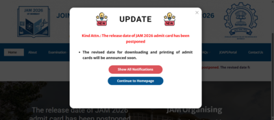 Jam 2026 admit card release postponed by iit bombay when will it be out now.jpg