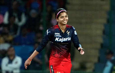 New delhi rcb39s shreyanka patil celebrates a wicket during the women39s premier .jpg