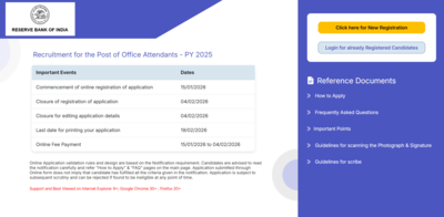 Rbi office attendant recruitment 2026 registration underway for 572 posts check direct link selectio.png