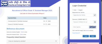 Sebi grade a admit card 2025 released at sebigovin direct link to download phase 1 hall ticket here.png