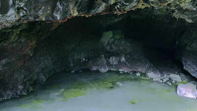 A desert ice cave in new mexico that has stayed below freezing for 3400 years.jpg