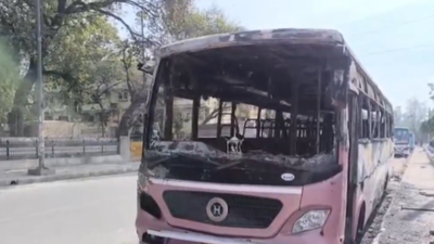 A private bus helper 25 year old sunil sharma was found dead after a fire erupted in a vehicle in we.png