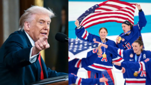 Did donald trump confirm team usa womens winter olympics ice hockey white house visit gold medal hon.png