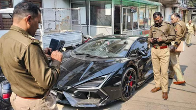 Kanpur tobacco tycoon39s son shivam mishra faces an fir and a cop39s shunting after his lamborghini.png