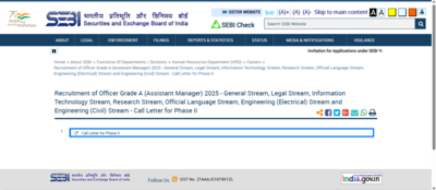 Sebi grade a phase 2 call letter released at sebigovin direct link to download admit card here.jpg
