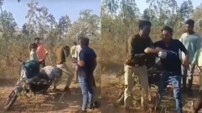 Chhattisgarh forest guard seen with woman companion thrashed made to dance by mob.jpg