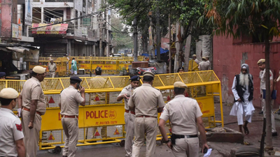 Hastsal village in delhi is under heavy security following a fatal holi incident.jpg