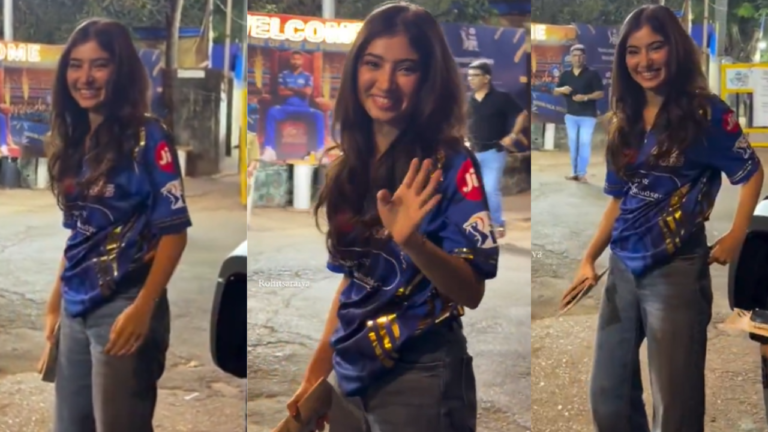 Dhurandhar 2 fame Sara Arjun turns heads at Wankhede for MI vs KKR – Watch