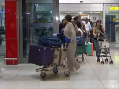 Quotwe were scaredquot stranded indian passengers arrive at delhi airport amid iran conflict.jpg