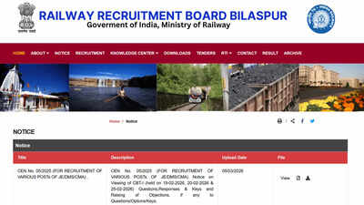 Rrb je cbt i answer key to be released today for cen 052025 examination.jpg