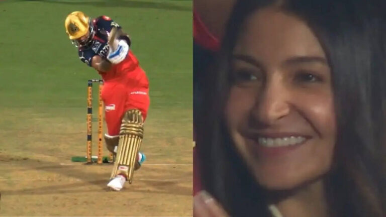 Kohli’s no-look six leaves Anushka impressed; her reaction goes viral – Watch