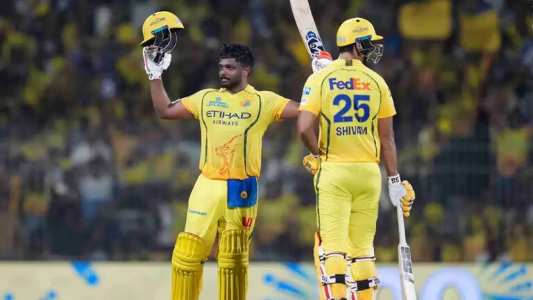 IPL: Samson’s 115, Overton’s 4-fer help CSK beat DC for season’s first win