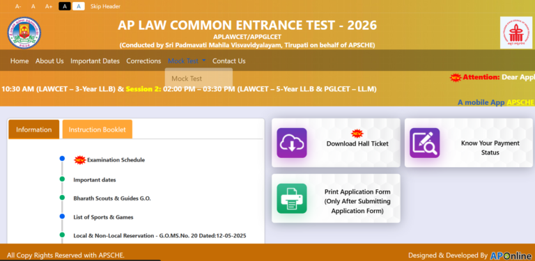 AP LAWCET admit card 2026 released at cets.apsche.ap.gov.in: Direct link to download hall tickets here